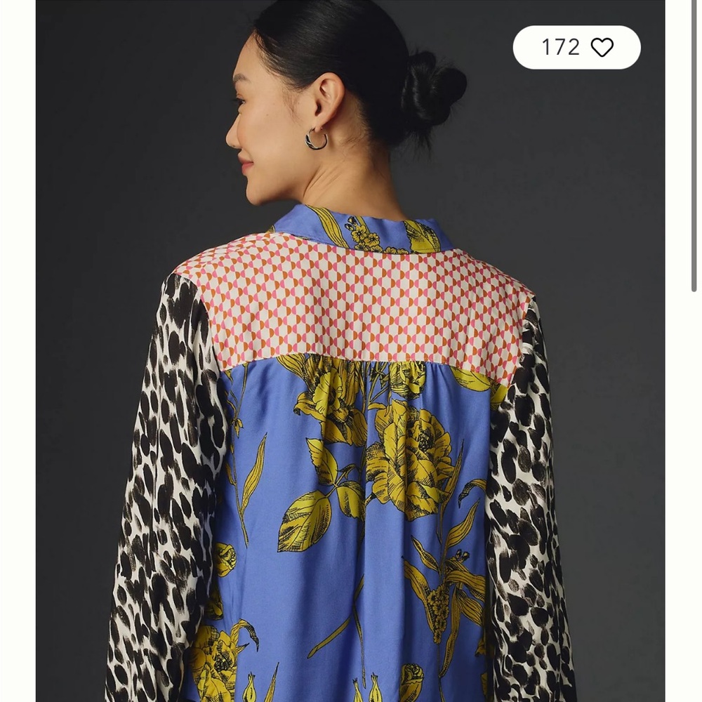 Maeve Colorful Patchwork Blouse - image 3